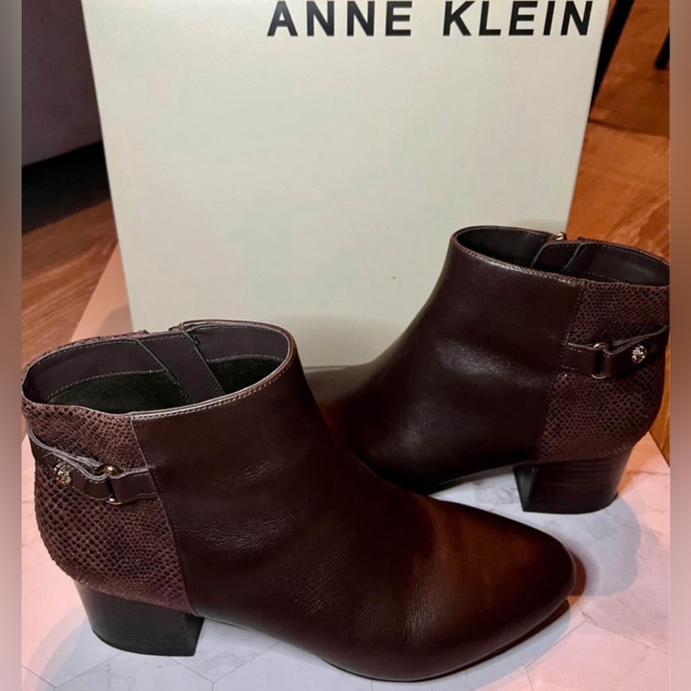 Anne Klein Ankle Brown Boots
